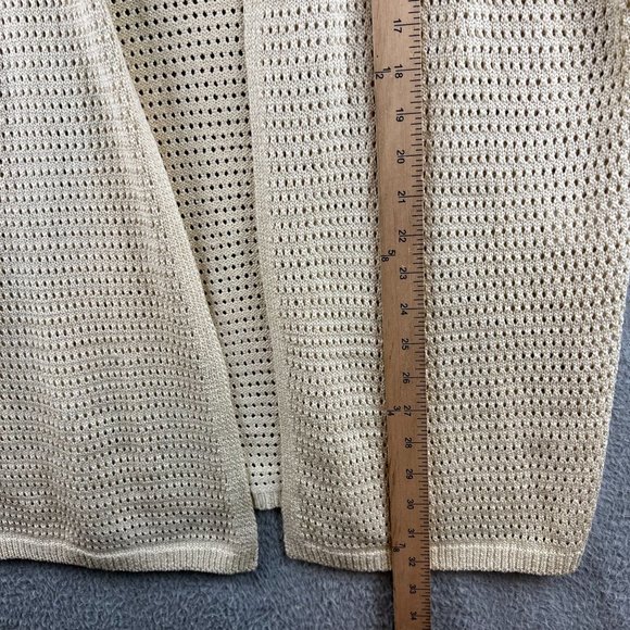 New Elan Natural Crochet Cardigan sweater / crochet pant set size M - Picture 9 of 16